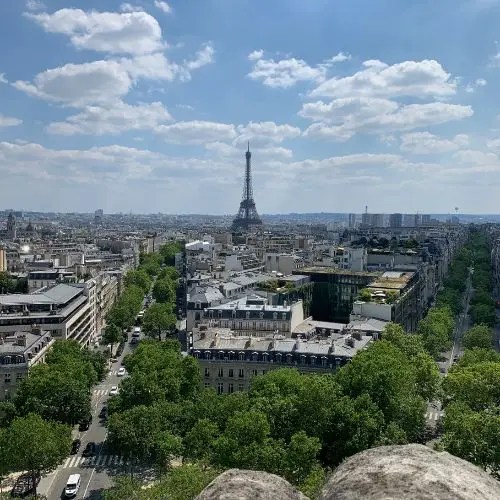 View of Paris City Center and the Eiffel Tower