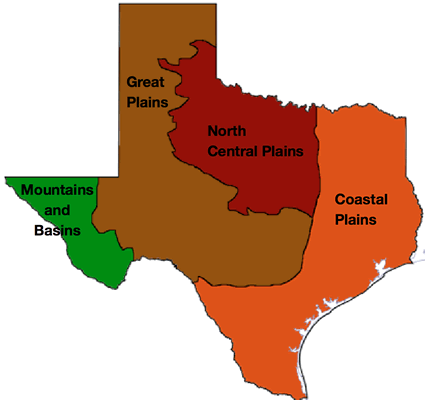 Exploros Regions Of Texas Great Plains And Mountains Basins Origin 
