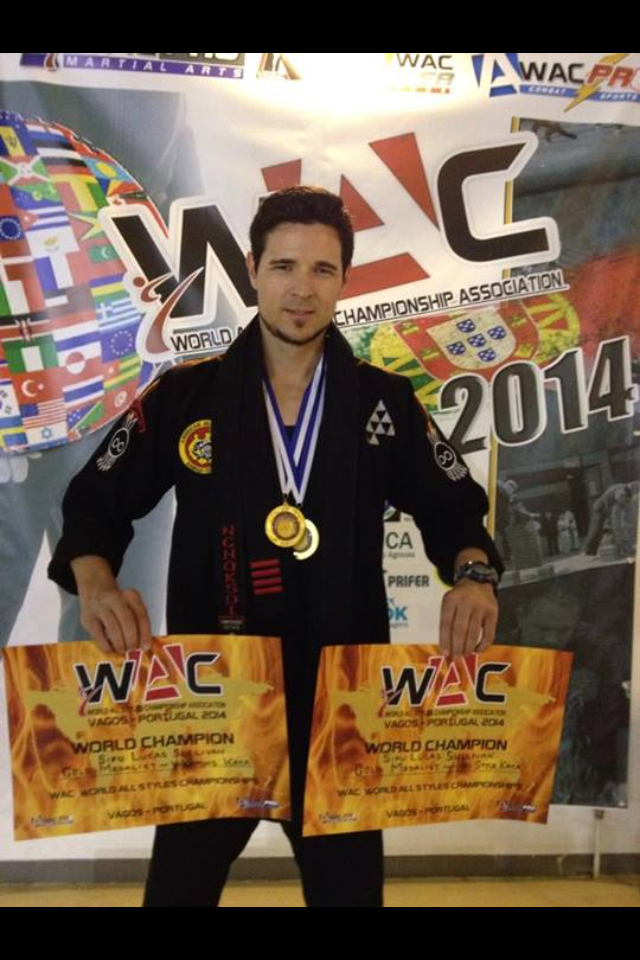Sifu Lucas Sullivan taking home the Gold in both Hard style and Weapons Kata