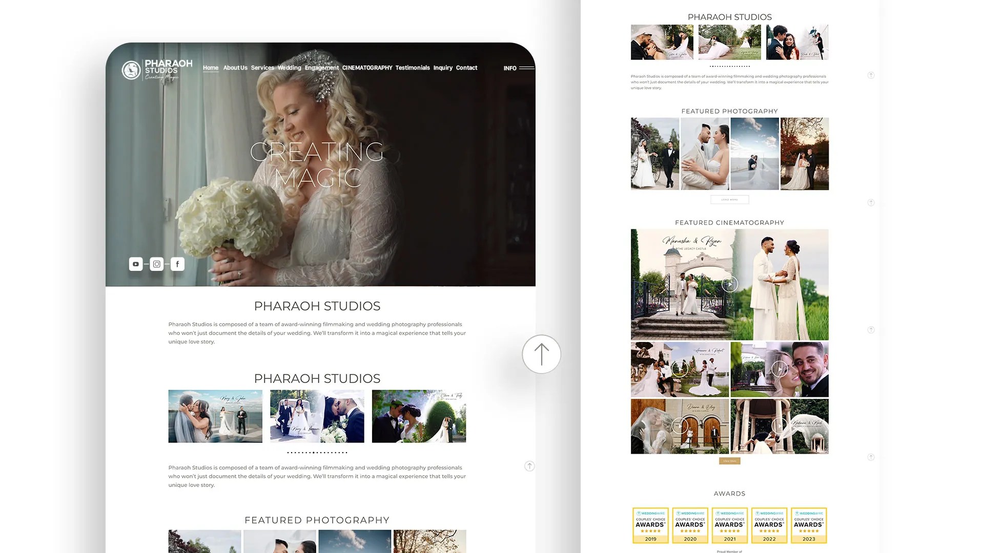 Pharaoh Studios Website design EX Studio Digital Marketing Agency