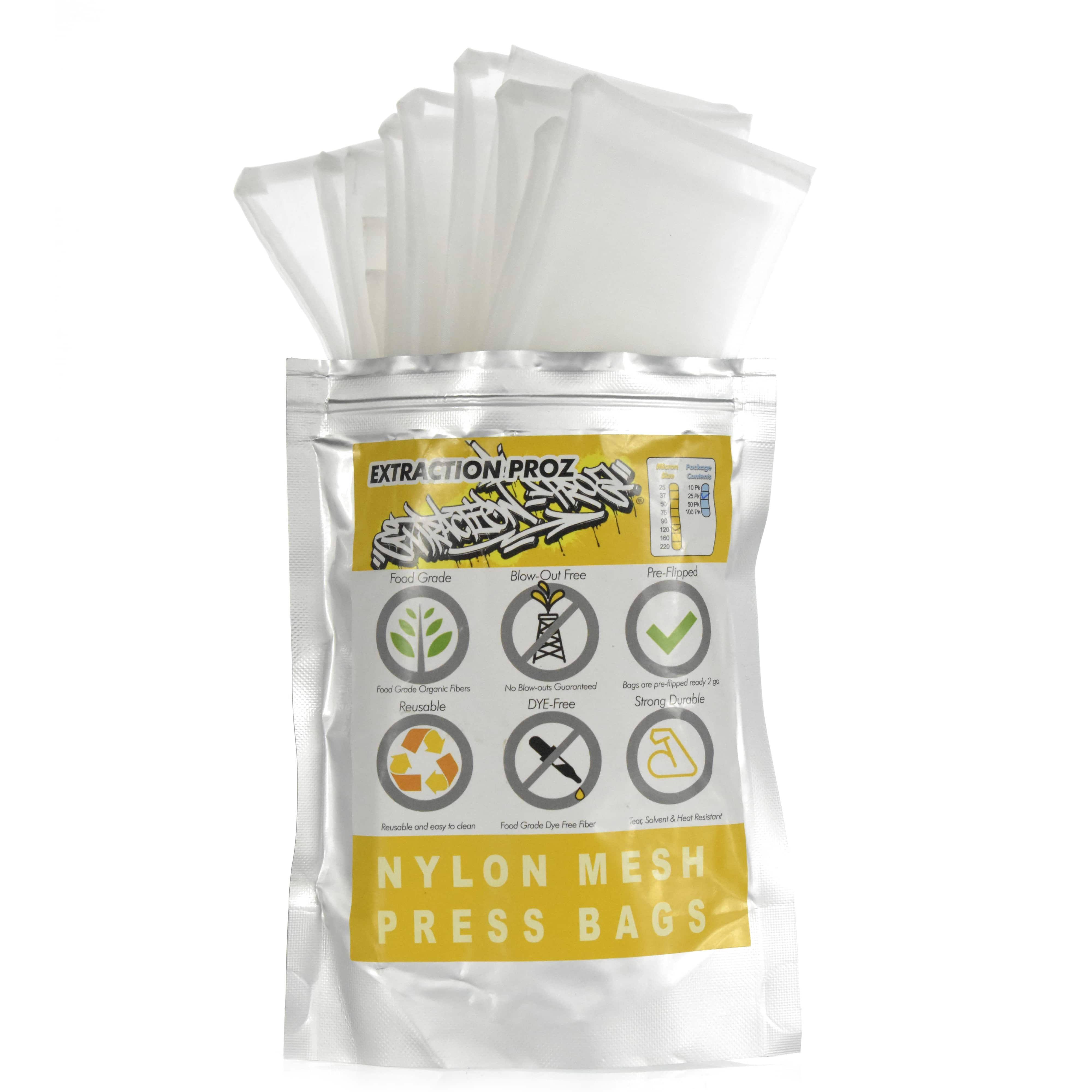 4x2 Press Bag (Pack of 25) - 50 Microns - Extraction Proz