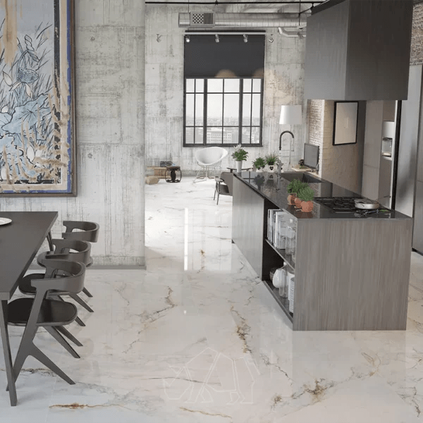 Large kitchen floor tiles