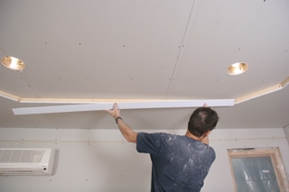 P01a mini corner bead 135º is an external corner bead for flushing plasterboard walls and bulkheads . Tray Ceiling Installation for Homeowners - Extreme How To