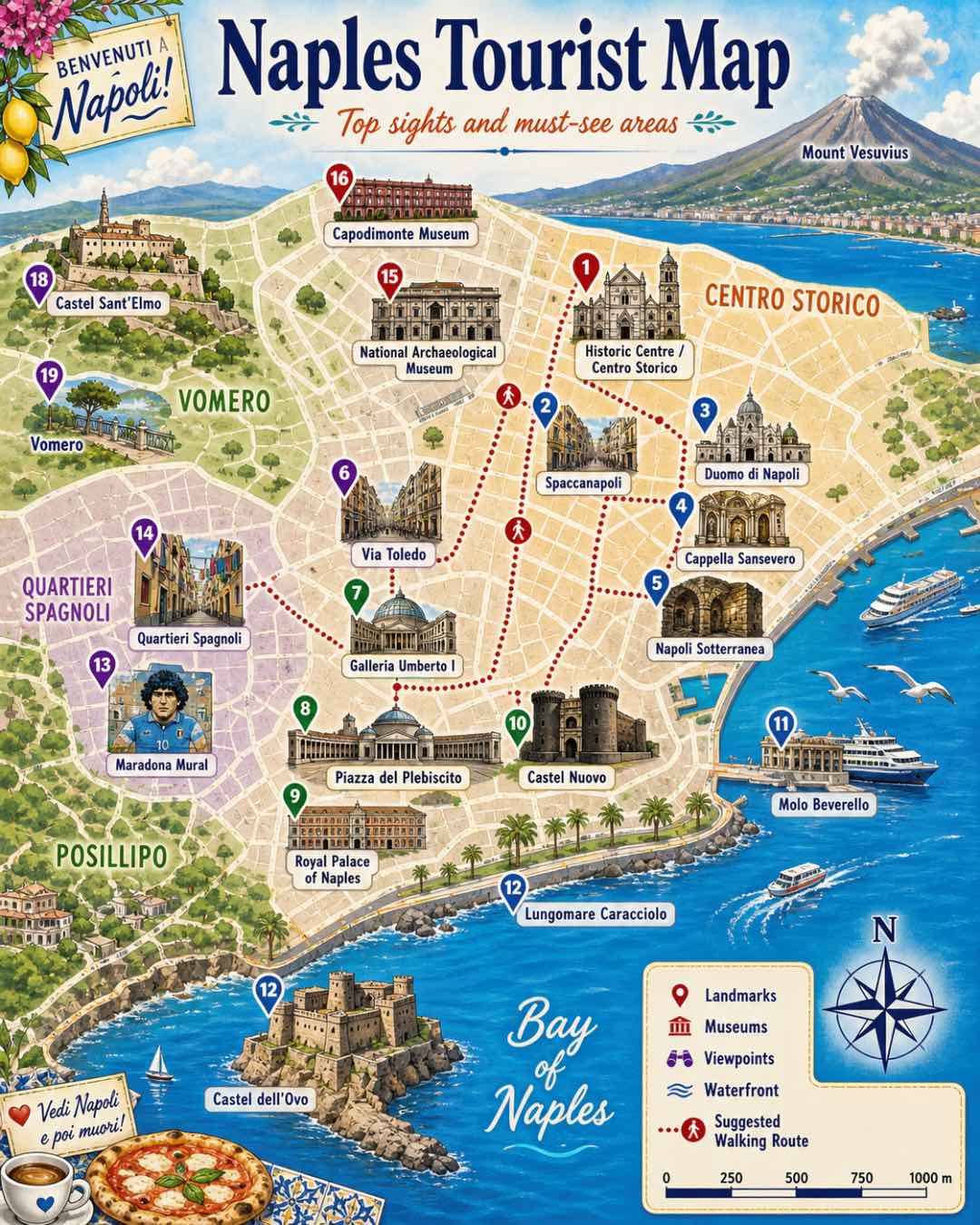 Is Naples Worth Visiting Honest Thoughts From A First Time Trip Naples Tourist Map Top Get You Started 