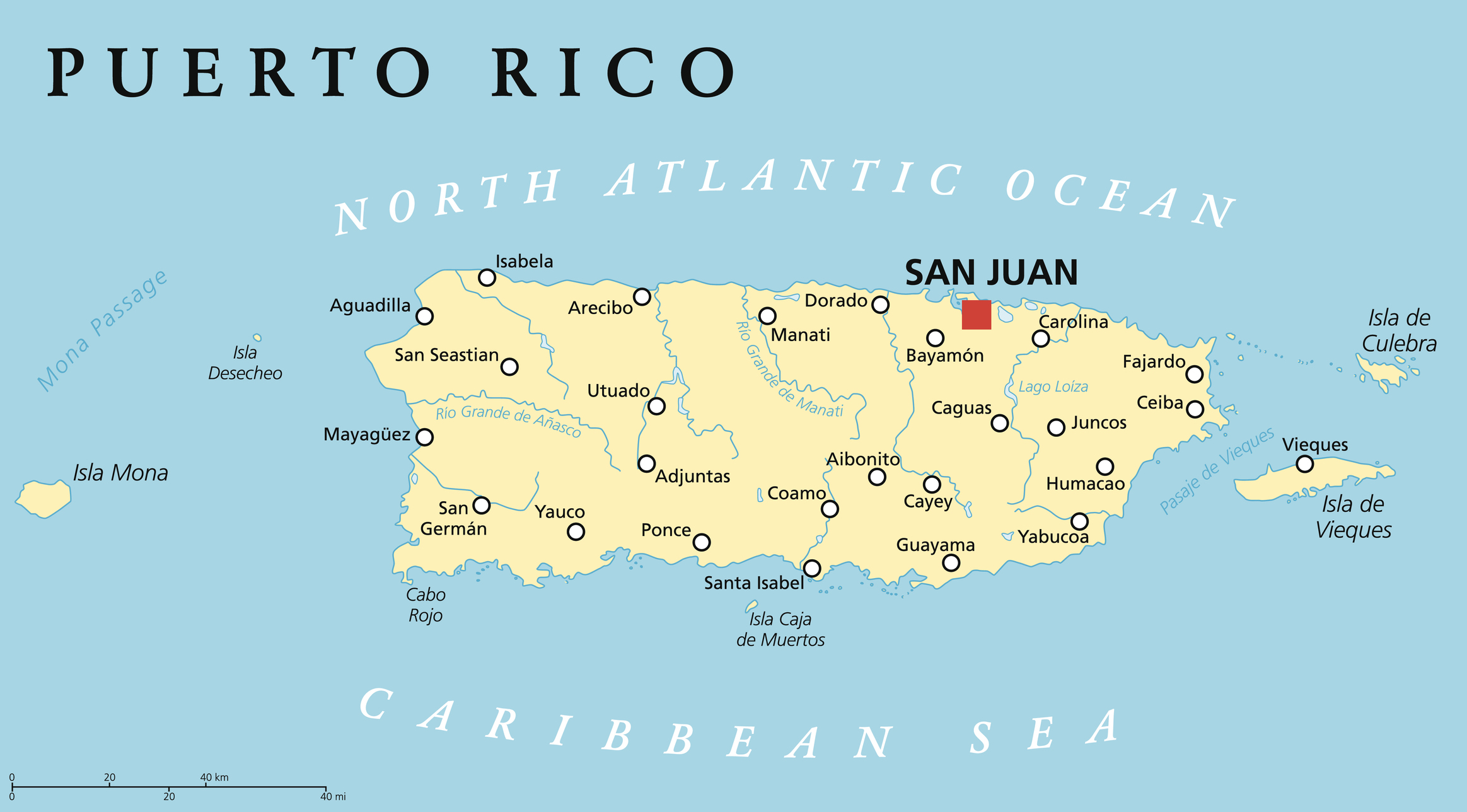 Puerto Rico Political Map Eye Of The Flyer Puerto Rico Map 