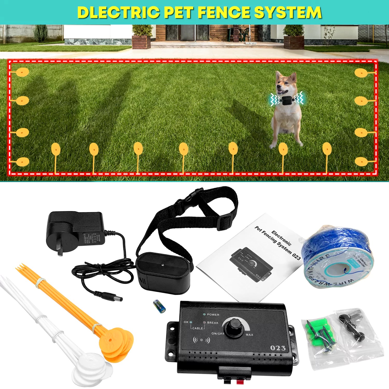 Wireless Electric Dog Fence System Shock Collars For Pet Collars
