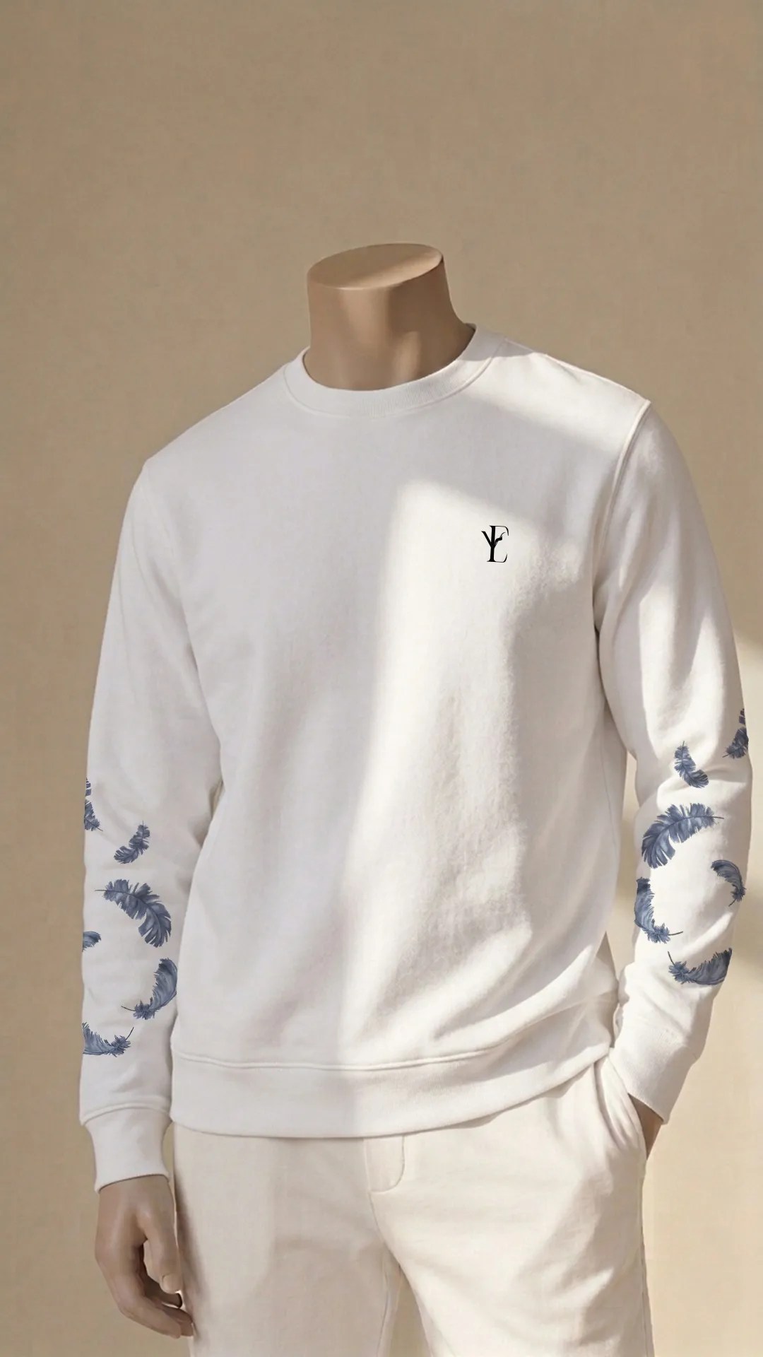 Eynaarah Unisex White Sweatshirt