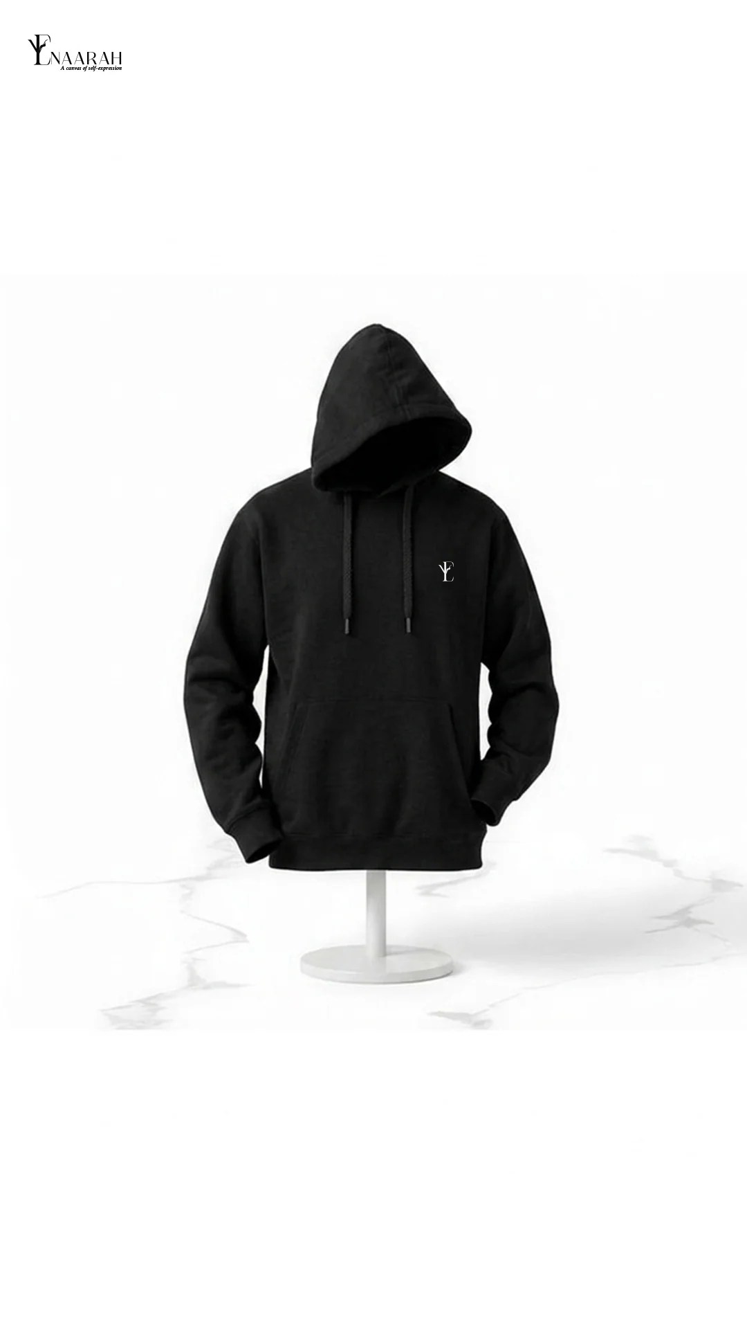Black Pull Up Hoodie