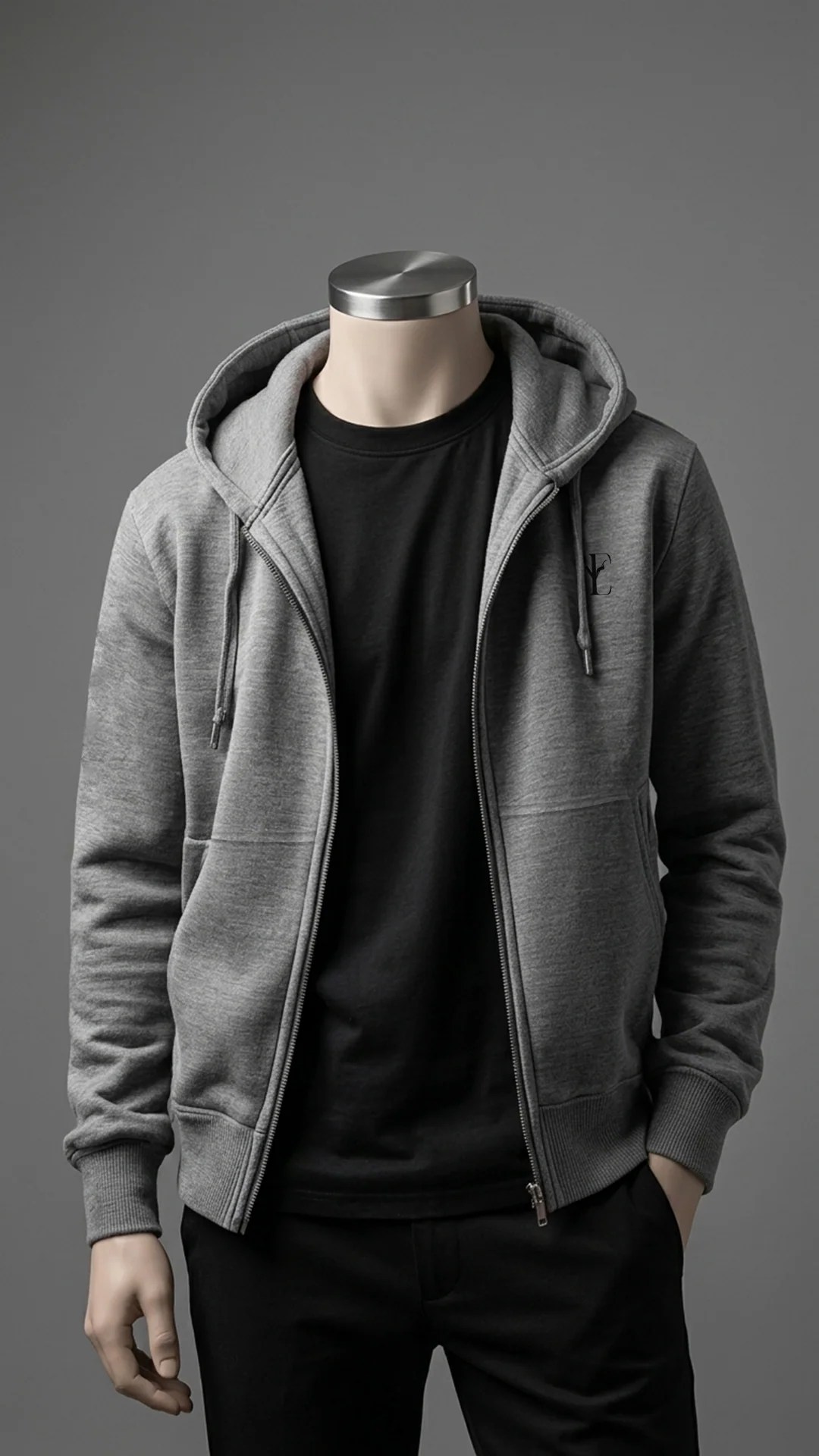 Unisex Heather Zipper hoodie