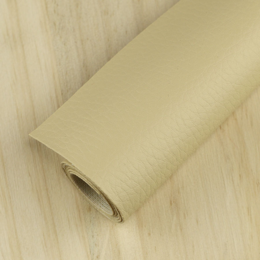 Tissu Simili Cuir écologique Beige - Pour Revêtement De Canapé, Lit, Vendu Au 1/2 Mètre (50cm)