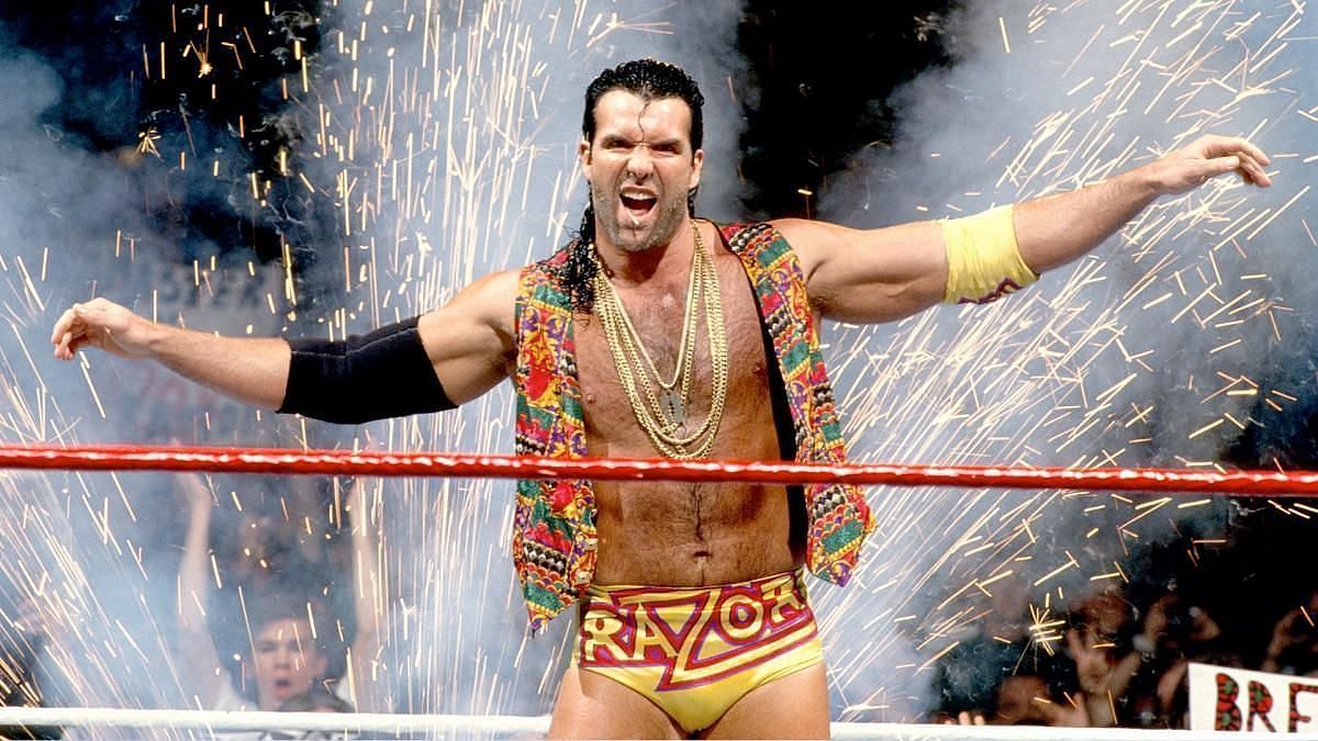 Razor Ramon (Scott Hall) poses at a WWF show
