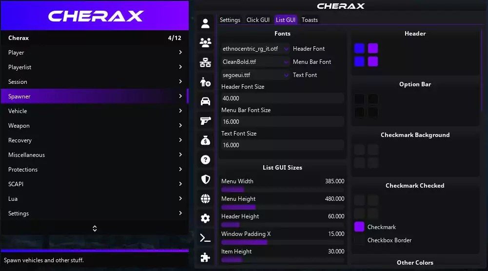 Cherax GTA Mod Menu EzMod Store Cherax Gta Menu Ui.webp
