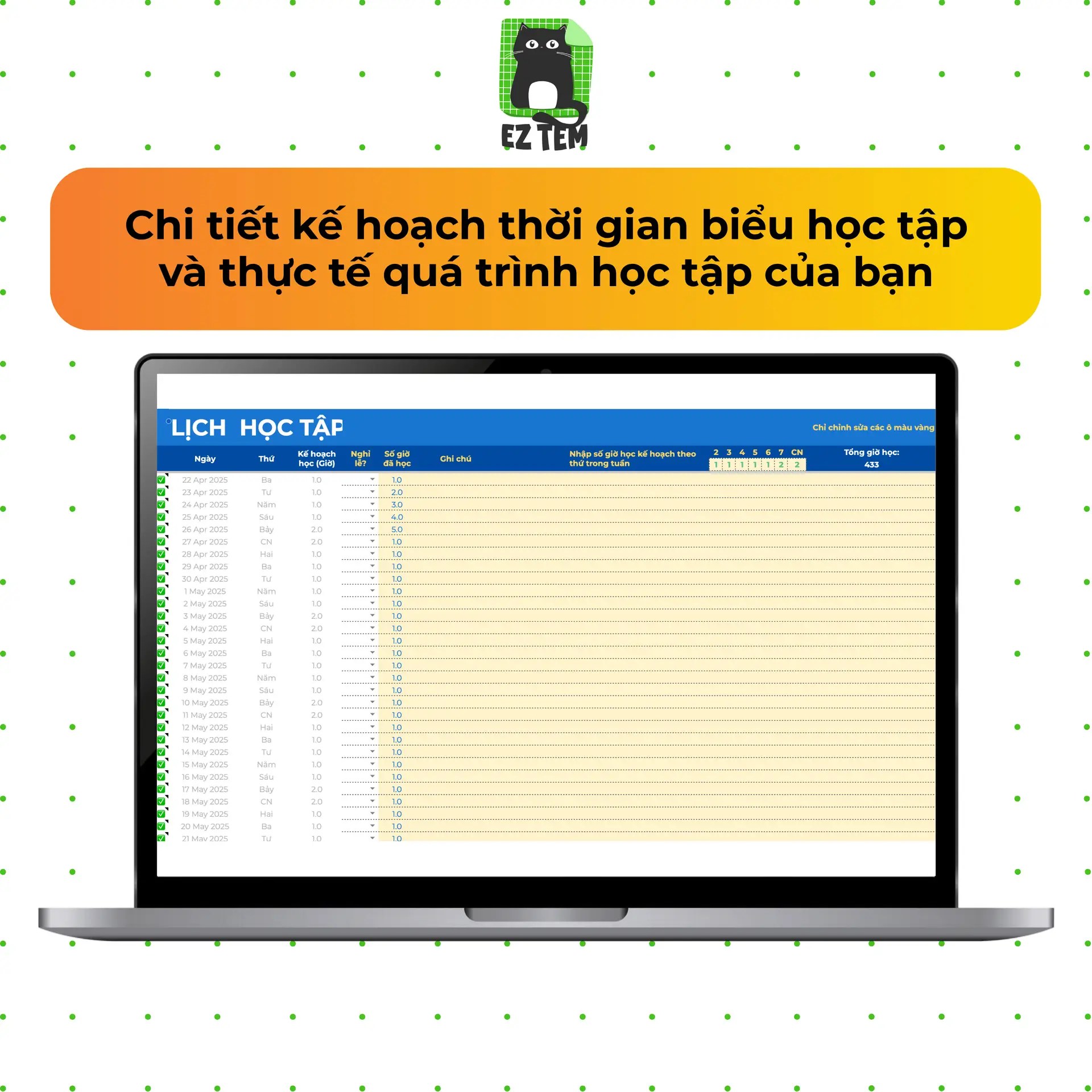 Study Planner - Template Kế hoạch học tập