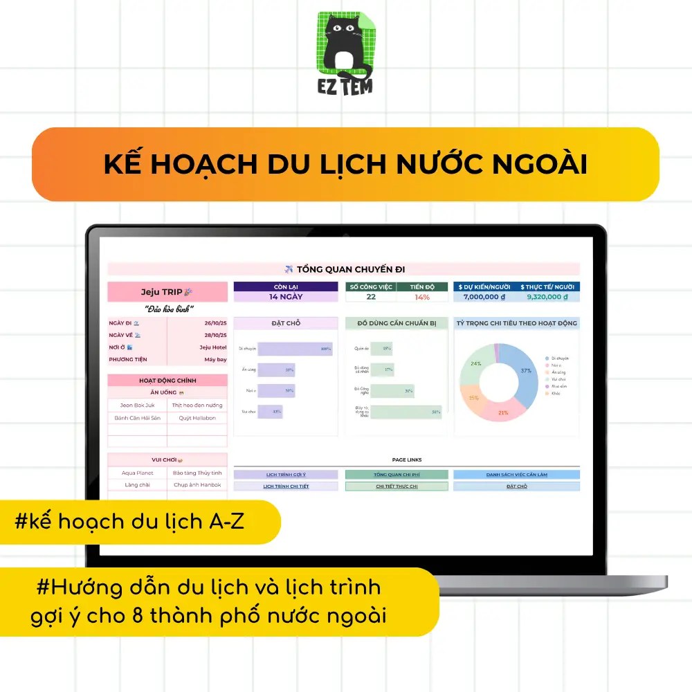 EZ Travel - Kế hoạch du lịch nước ngoài (Tokyo, Bangkok, Chiang Mai, Jeju, Seoul, Hongkong, Đài Bắc, Singapore)