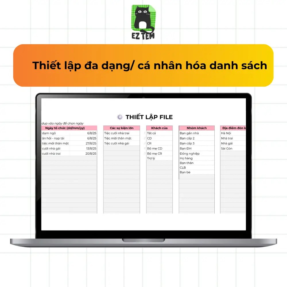 EZ Wedding - Quản lý khách mời đám cưới