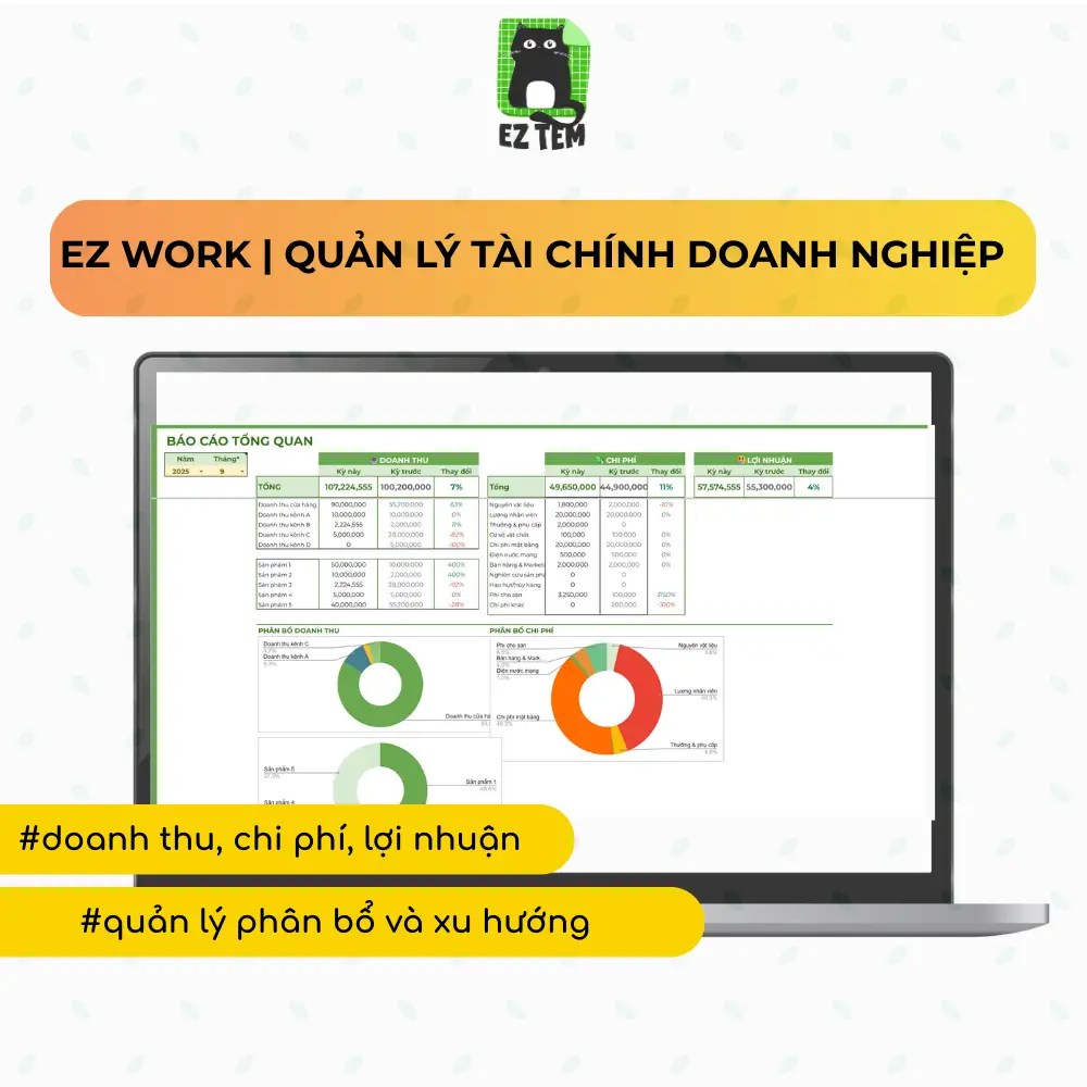 Mẫu Quản lý Doanh thu, Chi phí Cửa hàng