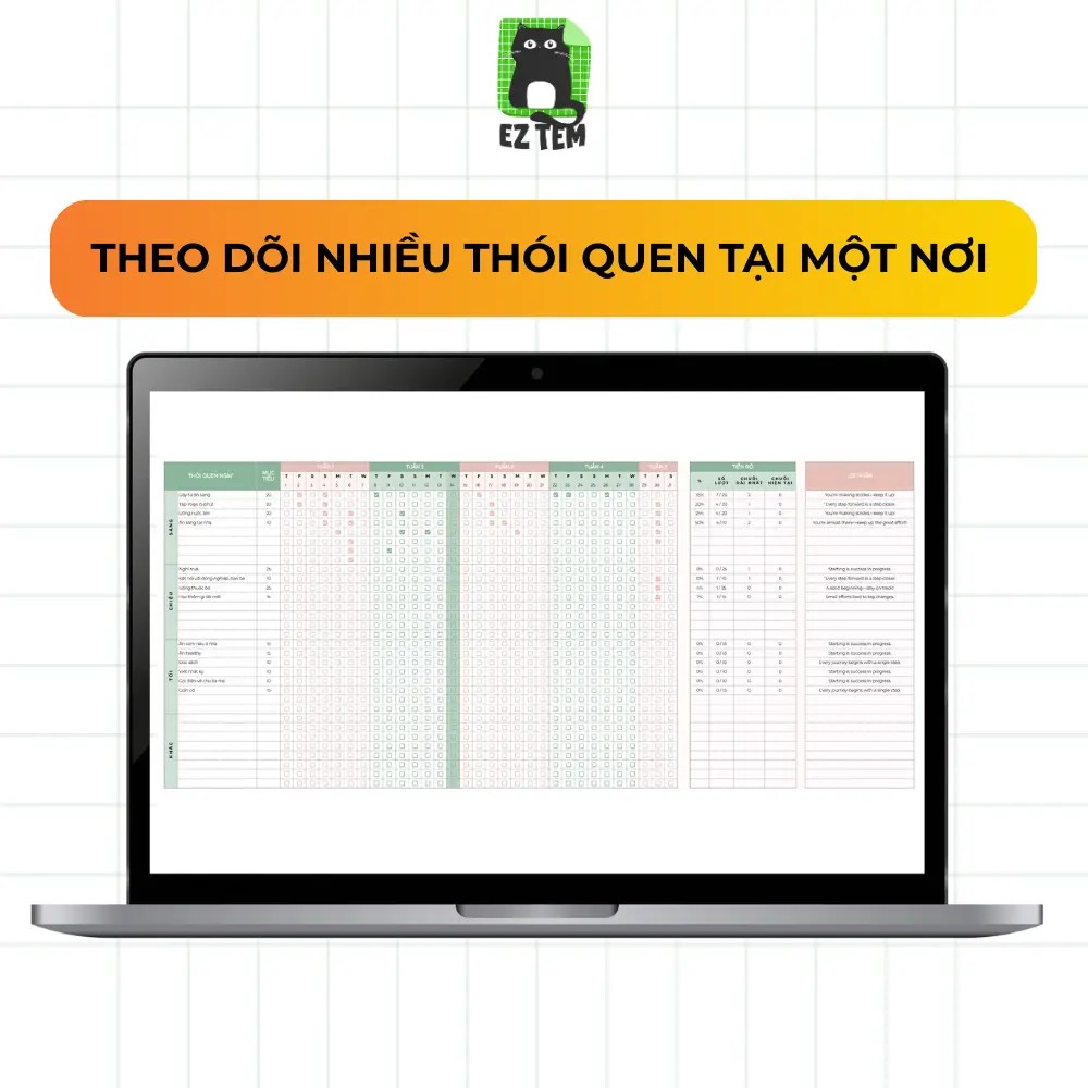 Mẫu Theo dõi Thói quen 2.0 - Habit Tracker 2.0