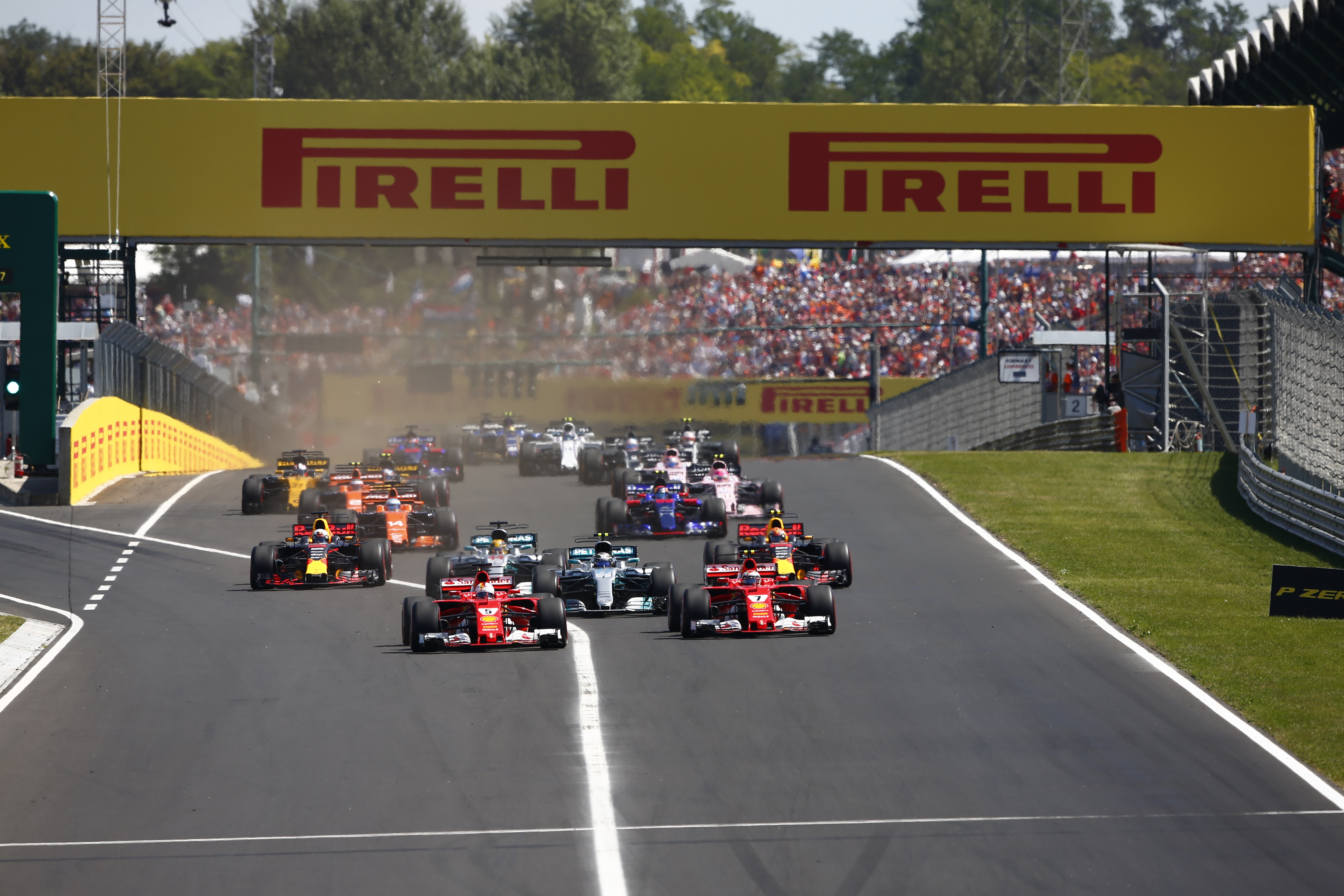 F1 2017 Hungarian Gp Review Formation Flying For Ferrari