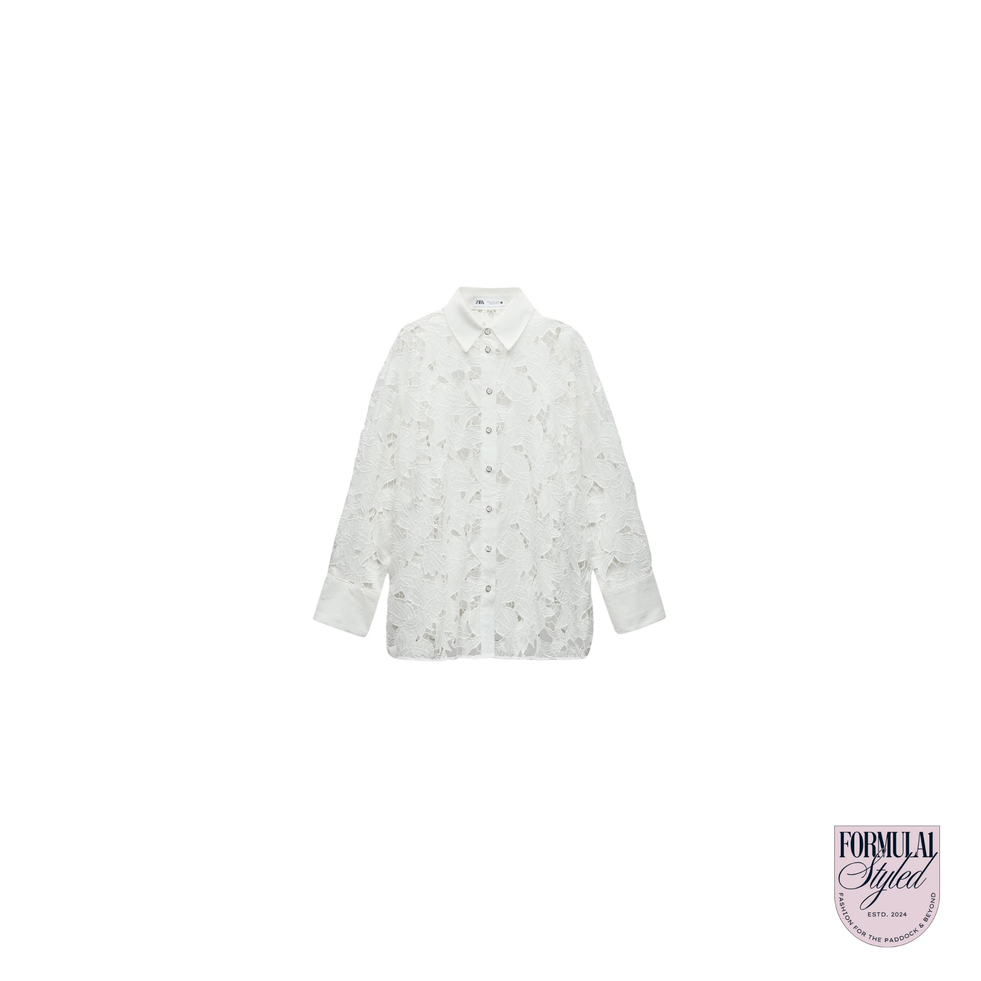 Zara Oversize Eyelet Shirt