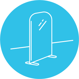 An icon of a Portable Pull up retractable Banner stand for trade shows