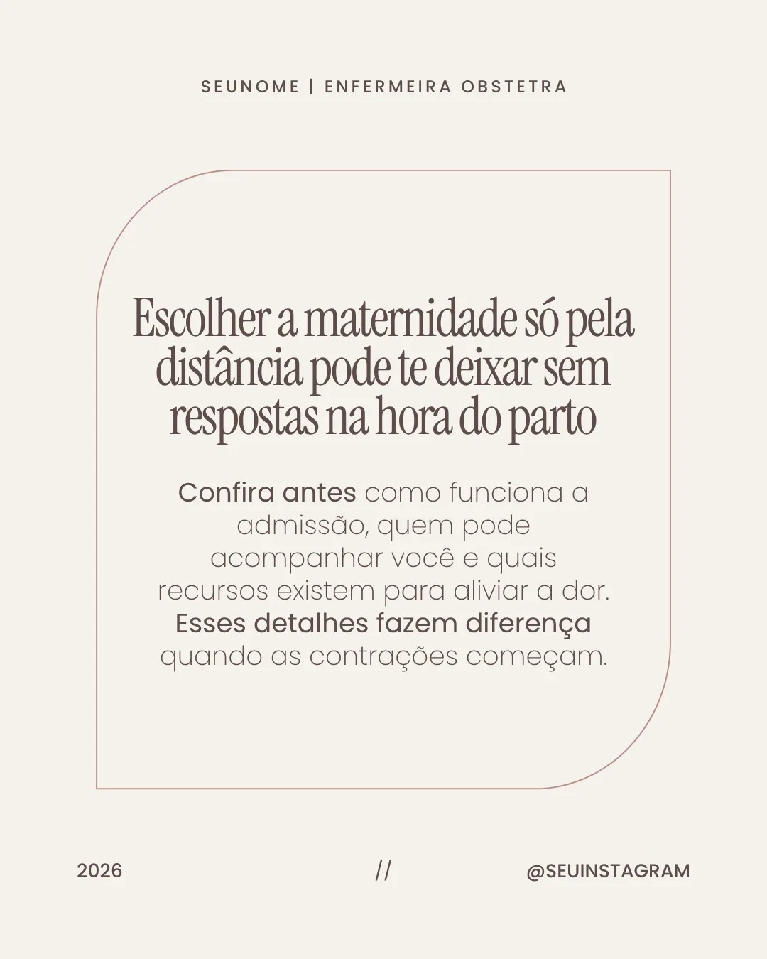 Post para feed de enfermagem obstétrica 9