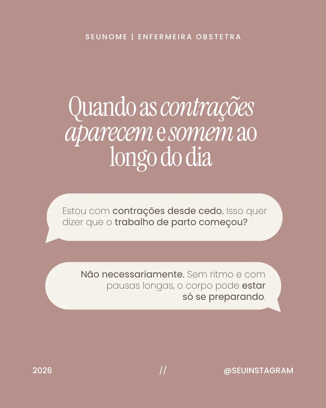 Post para feed de enfermagem obstétrica 10