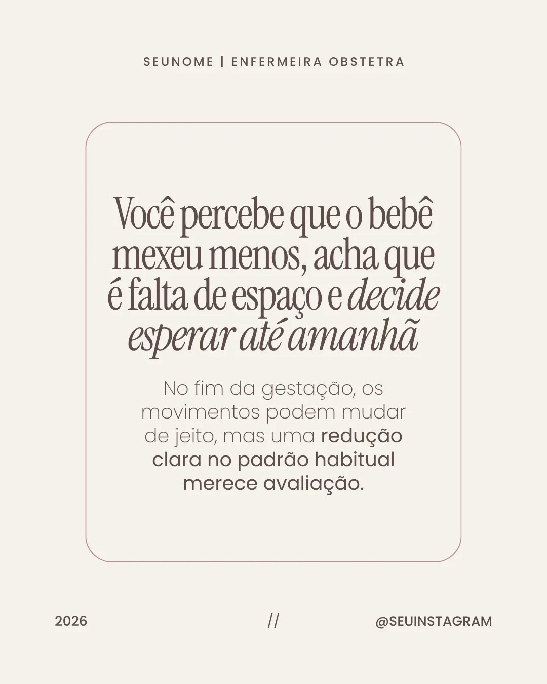 Post para feed de enfermagem obstétrica 6