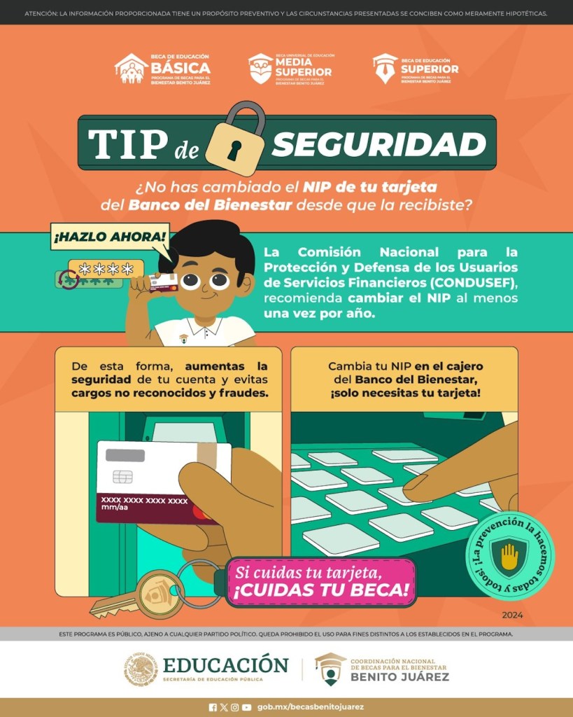 Tarjeta del Bienestar: cómo cambiar el NIP
