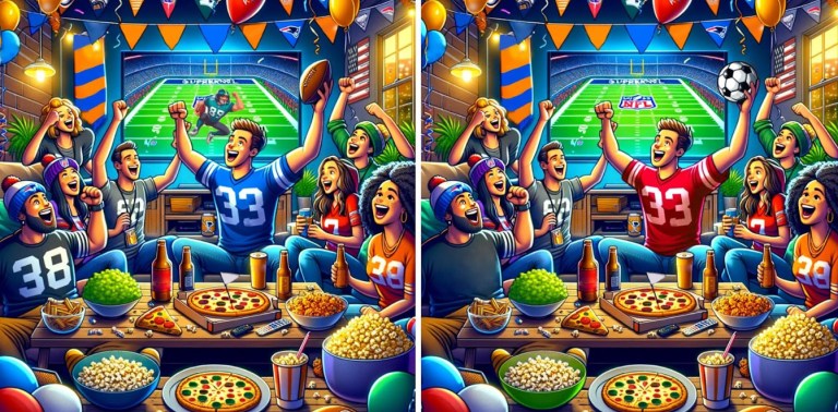 Challenge yourself to spot the five differences between these scenes in under 40 seconds.