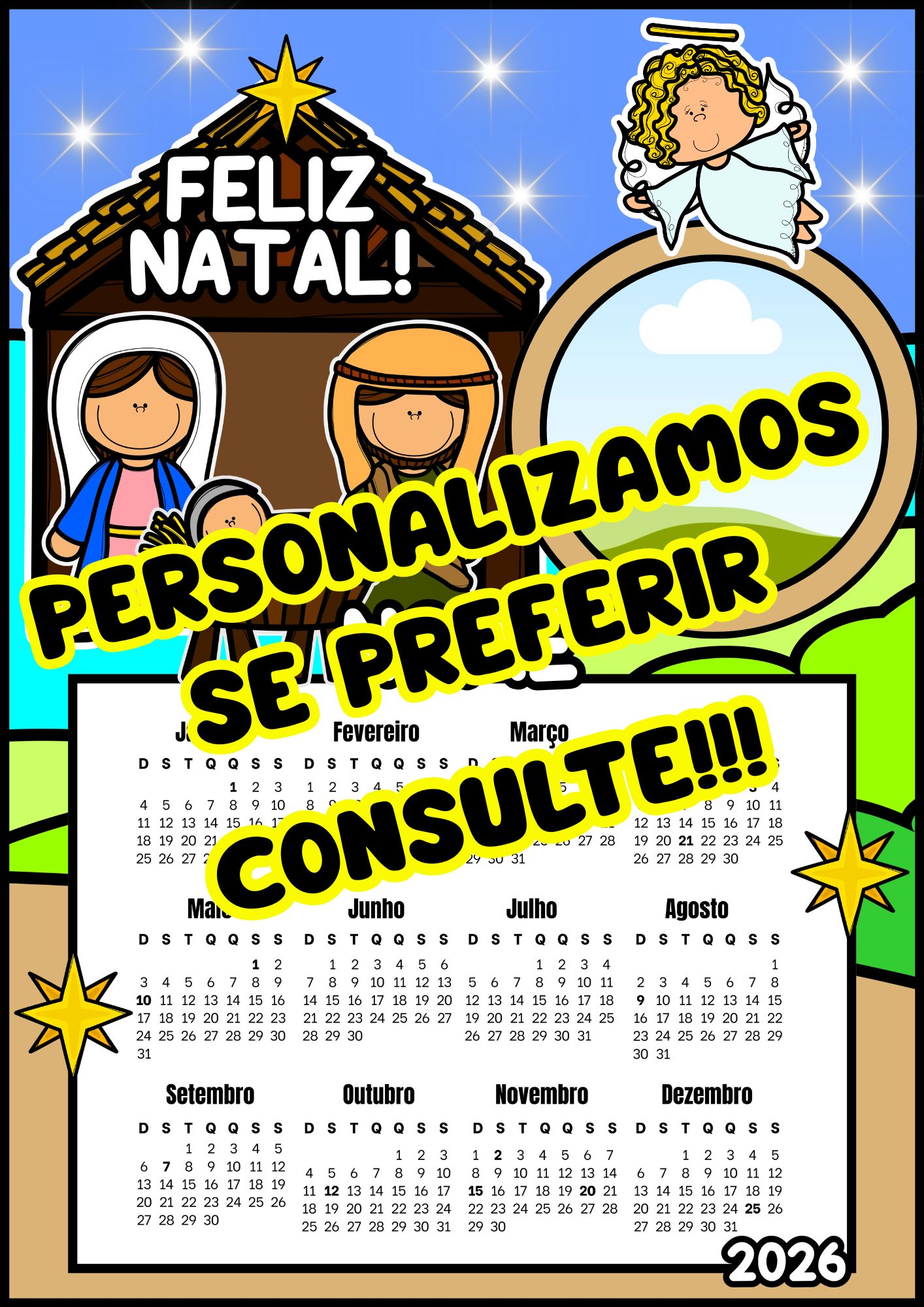 Calend Rio De Natal 2026 Edit Vel Facilite Atividades 2 2 