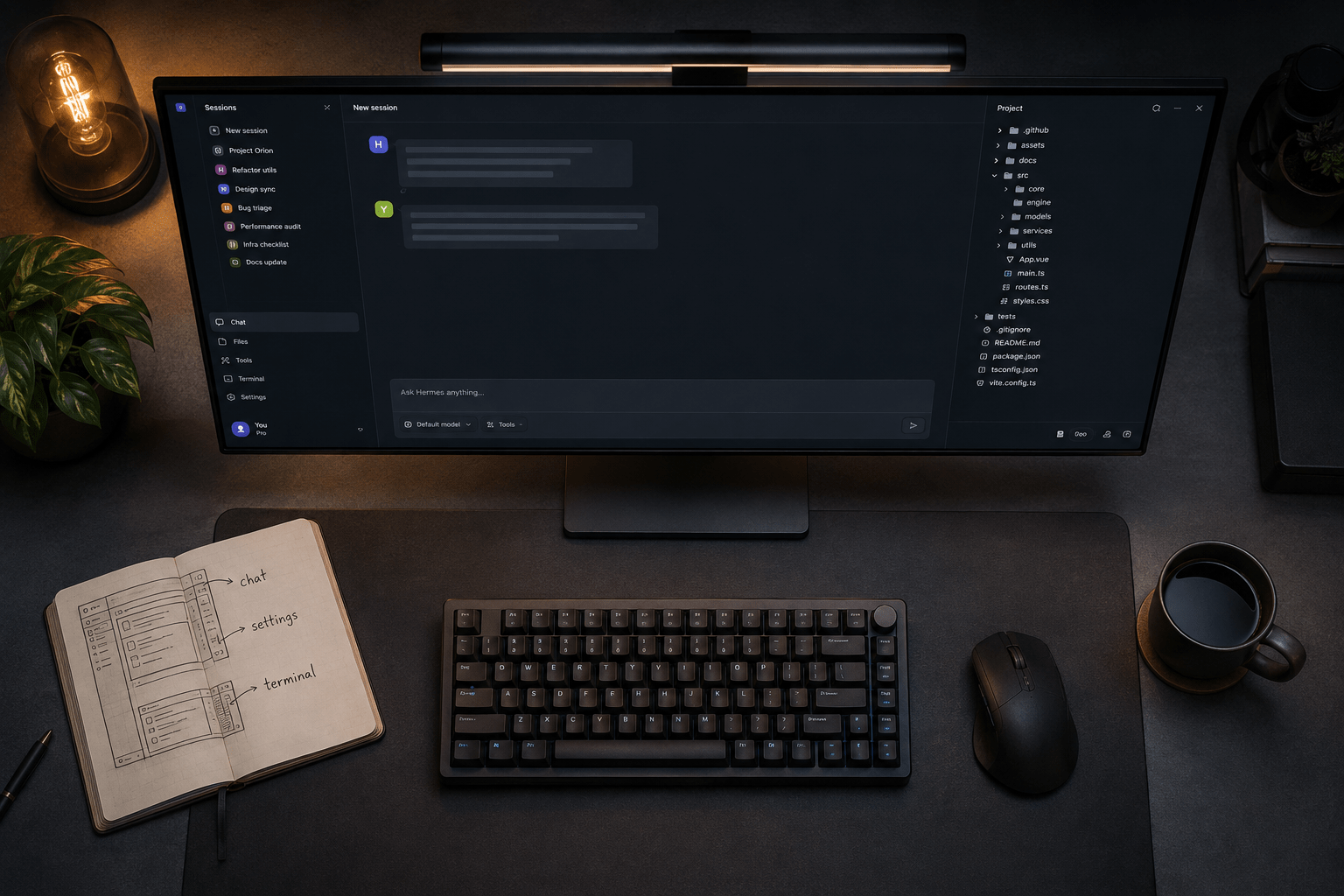 Your way around Hermes Desktop: the map for everything that follows