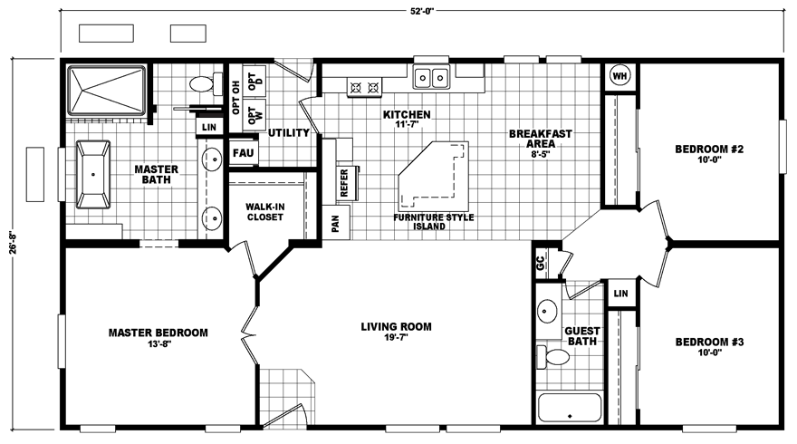 Average cost of a 3 bedroom 2 bath mobile home