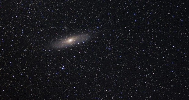 Andromeda galaxy size