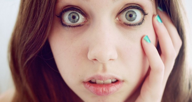 Eyes staring