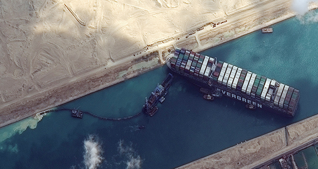 Suez Canal First Blockage