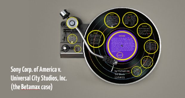 Universal Studios vs Sony 