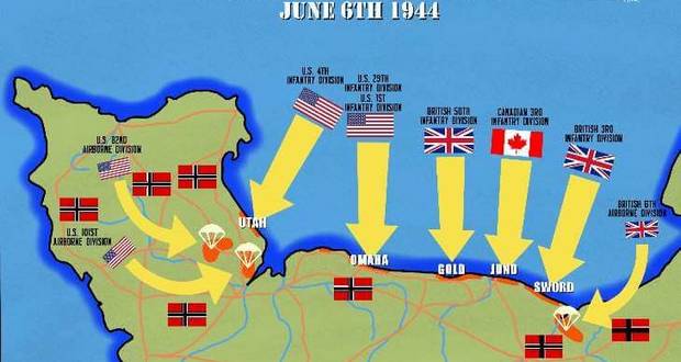 D-day Invasion Map
