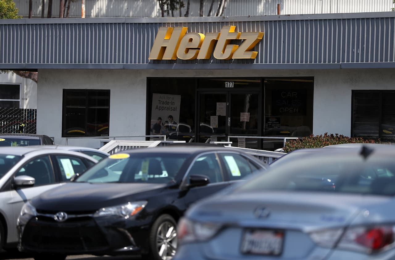 Hertz booked a $1 billion charge as the value of its cars dropped