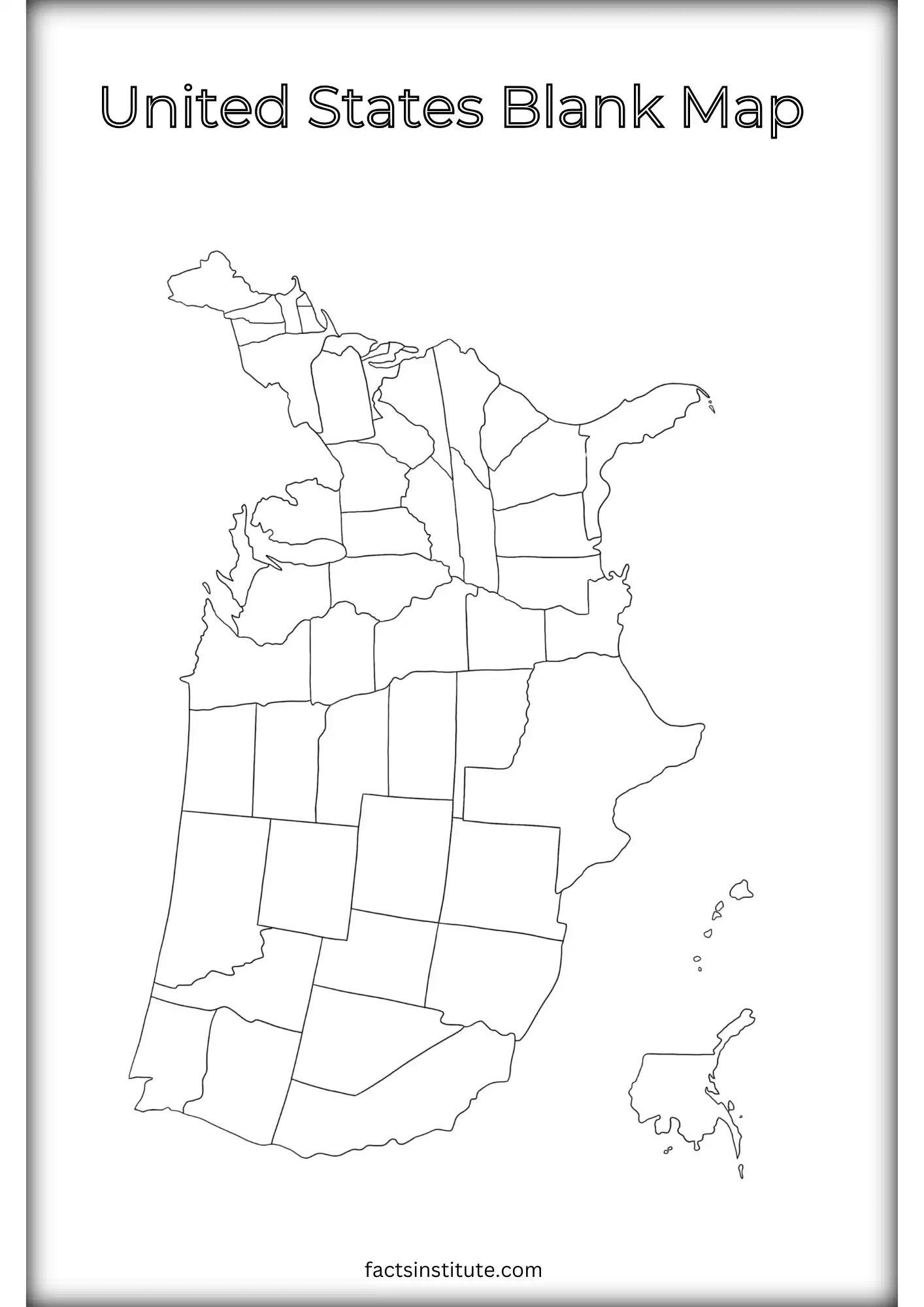 Blank US Map Printable Free PDF Download The Facts Institute Blank Us Map 4.webp