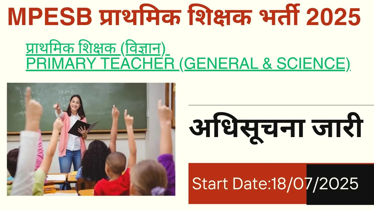MPESB Primary Teacher Recruitment 2025