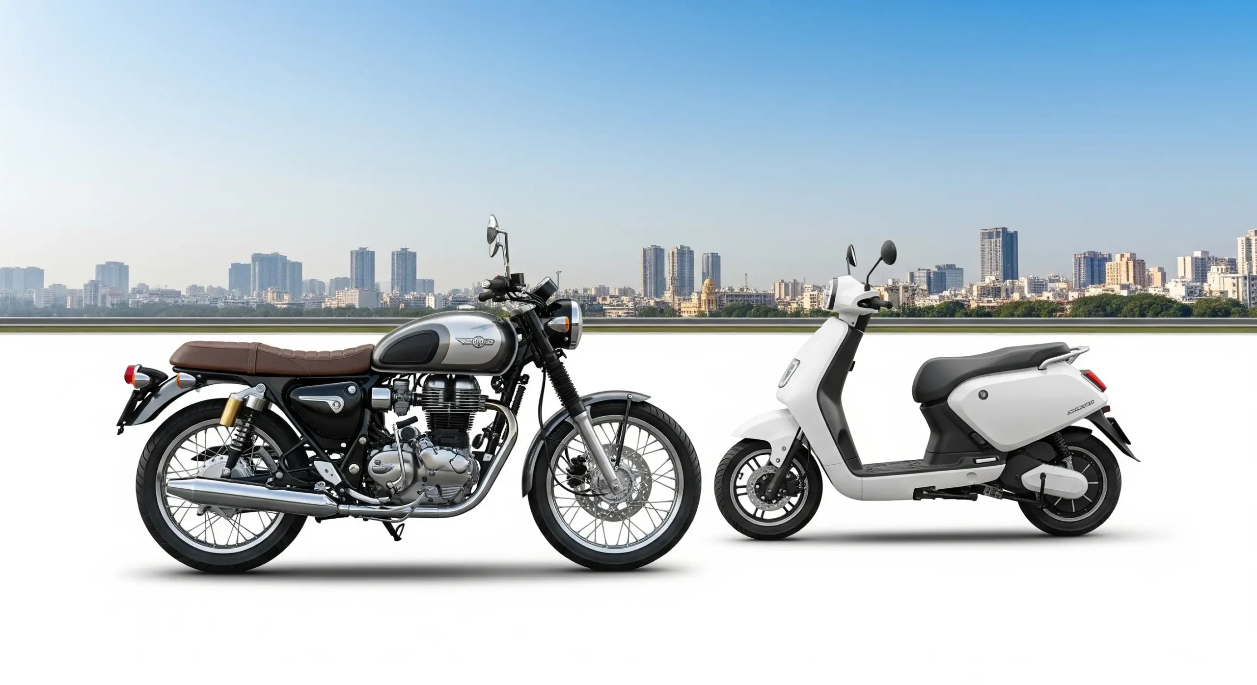 A lineup of new and exciting upcoming bikes in India 2025 on display, showcasing their modern design and features.