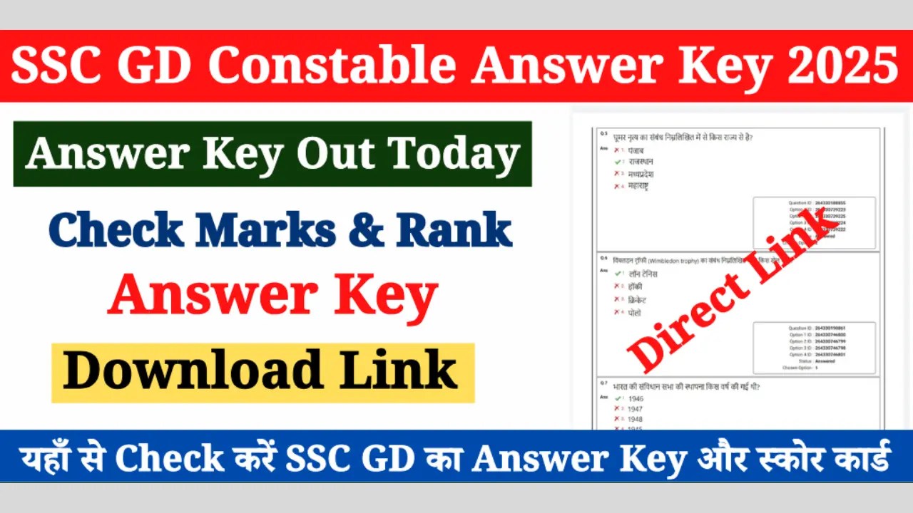 SSC GD Answer Key 2025