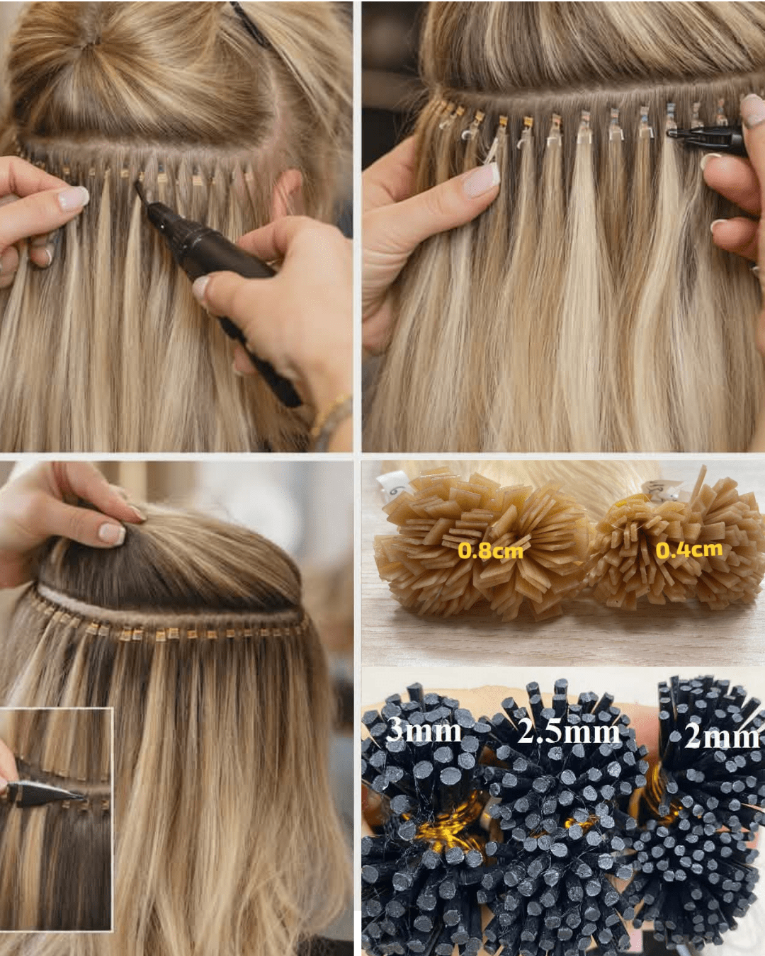 Luxury Blonde Hair Extensions Before After