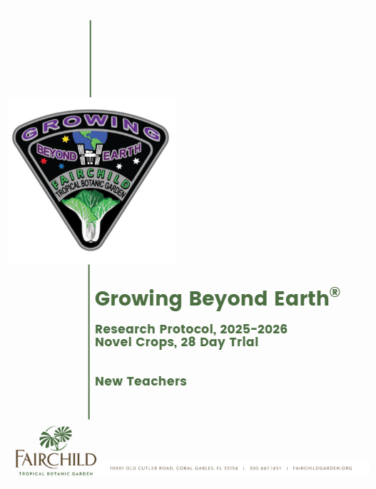 2025 2026 Protocols Fairchild Tropical Botanic Garden Novel Crops Protocol 