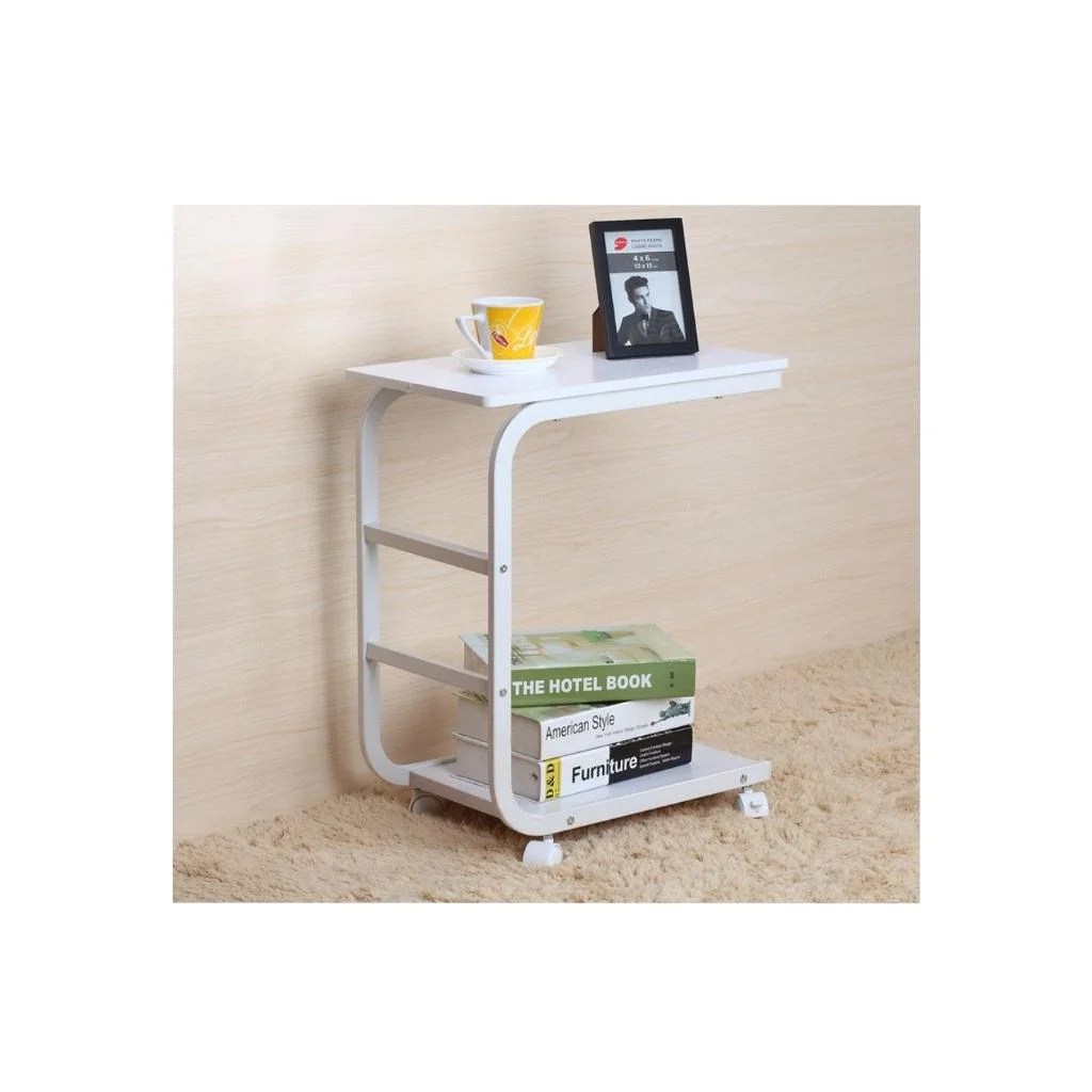 C-Shaped 2 Tier Side Table, Laptop Table