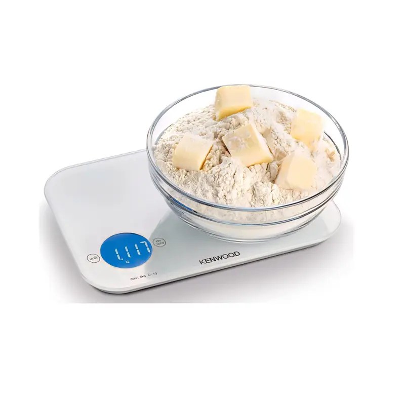 Kenwood WEP50 Digital Kitchen Weighing Scale – 5g to 8kg Capacity, Touch Control, LCD Display, Tempered Glass