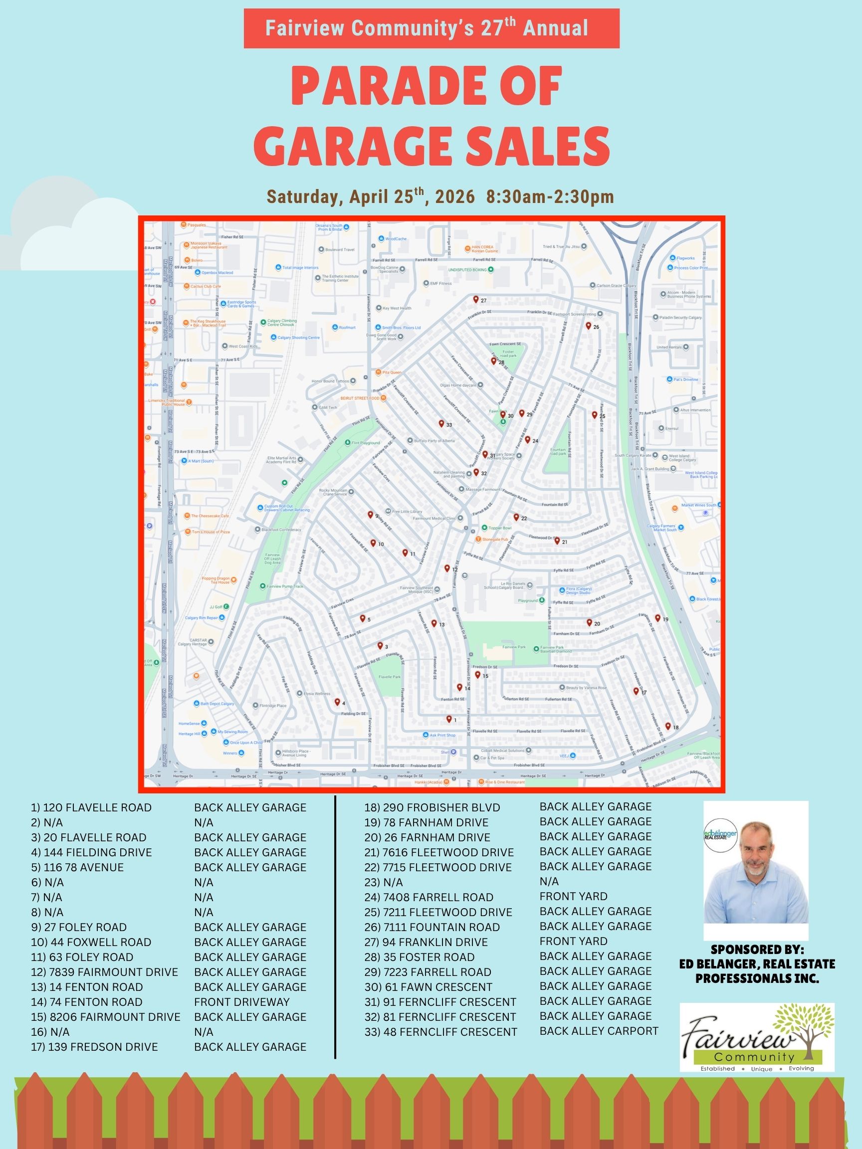 2026 Parade Of Garage Sales Saturday April 25th 2026 8 30am 2 2026 Update POGS Map 