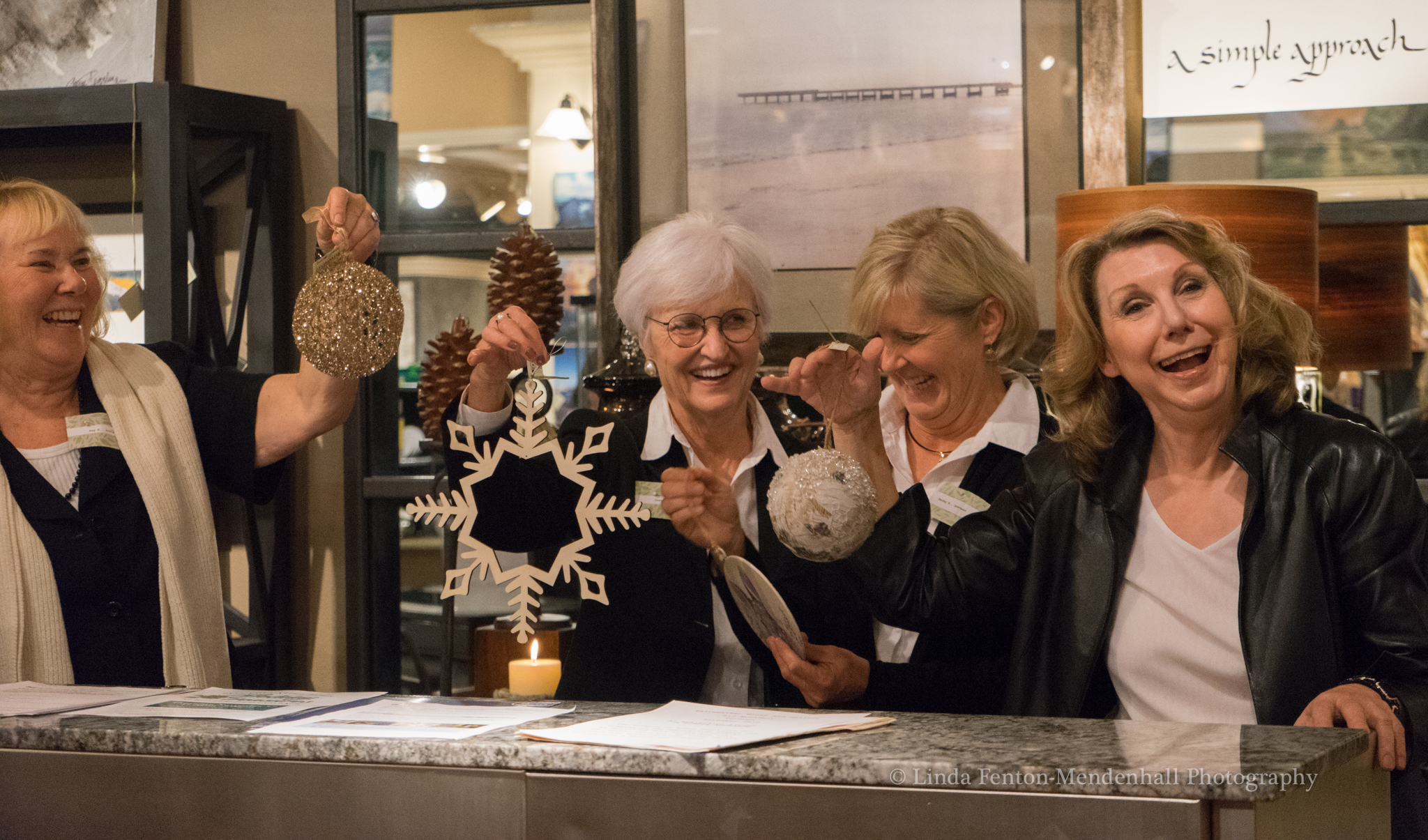 Kay, Joan, Kathy & Denise! Stop the giggling and pose.