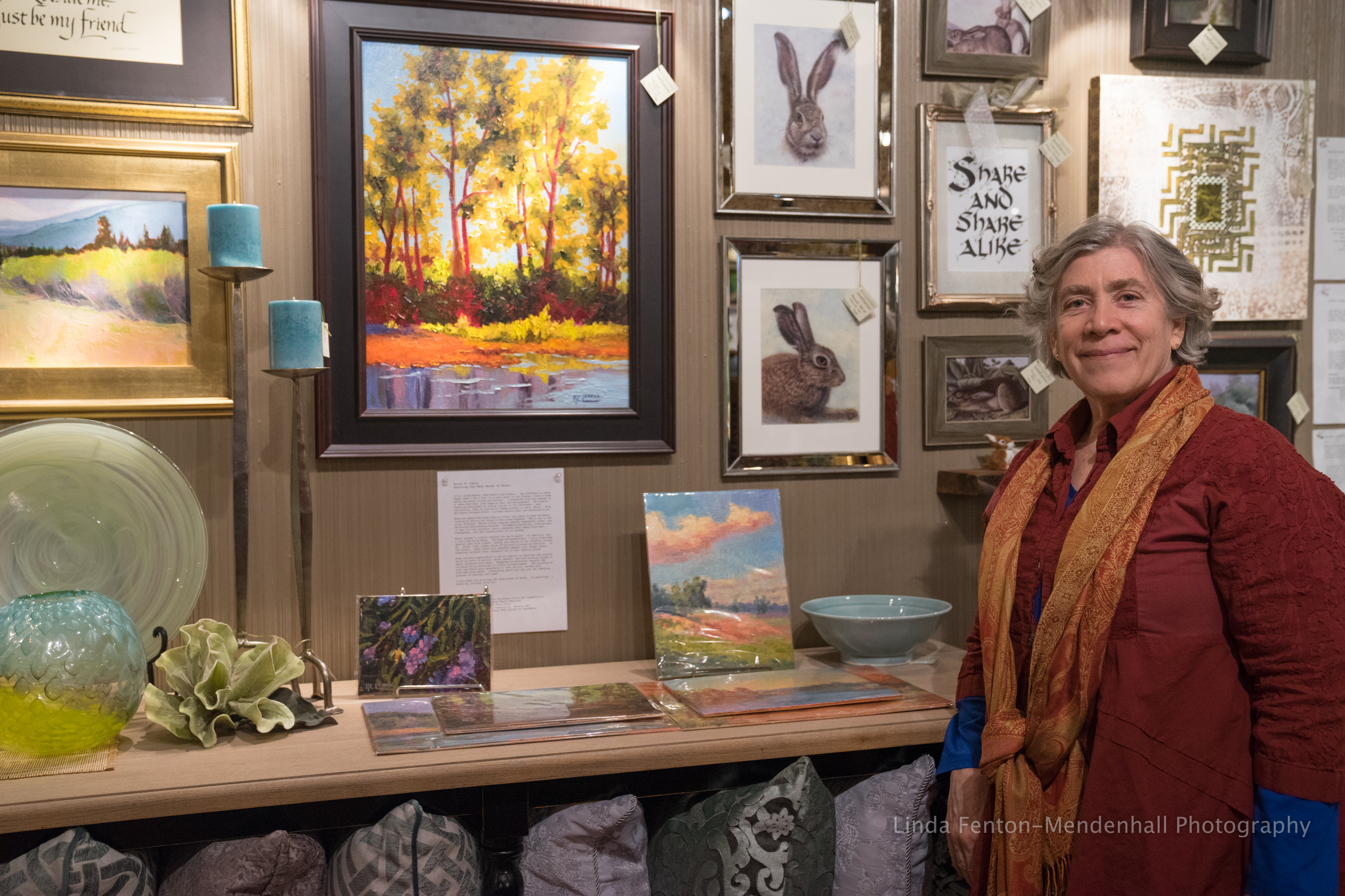 Karen E. Lewis and her art at FRESH GREENS