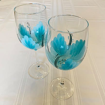 Pair of a foursome stemware